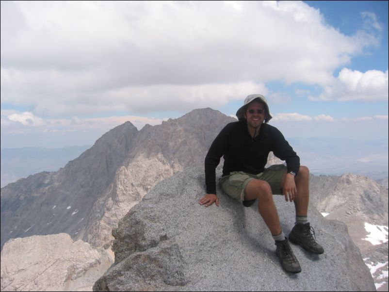 2005-08-14 Tyndall (05) Me on summit block of  Tyndall